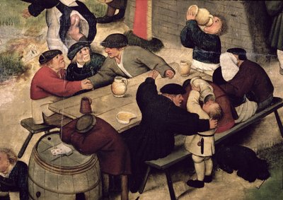 Jahrmarkt mit einer Theateraufführung, ca. 1600 (Detail) von Pieter Brueghel the Younger